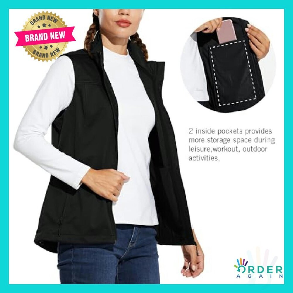 Lightweight Softshell Vest Windproof Sleeveless J… - image 8